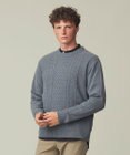 J.PRESS MEN 【Cash Lamb's Wool】ケーブルクルーネック ニット