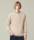 J.PRESS MEN 【Cash Lamb's Wool】ケーブルクルーネック ニット