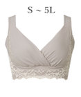 BRADELIS New York 【BRADELIS NewYork peace】綿混キャッチャーカップレースブラ25  ノンワイヤー 補正下着 補整 谷間メイク