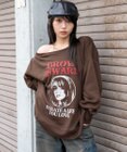 WEGO 【25年秋冬新作】2WAYグラフィックワンショルBIGスウェット