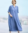 自由区 L 【定番人気・新色追加・1枚でサマになる】リヨセルポプリンシャツ ワンピース