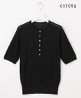 23区 【エステータ】シルクリブ 半袖ニット