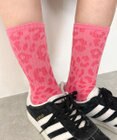 WEGO レオパード柄リブソックス