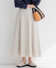 23区 【セットアップ対応】リネンレーヨンストレッチ フレア スカート