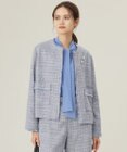 自由区 L 【セットアップ対応・洗える】ライトミックスツイード ジャケット