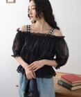 WEGO 【２点セット】キャミSETオーガンジーオフショルブラウス