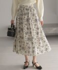 組曲 L モザイクフラワープリント スカート