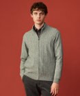 JOSEPH ABBOUD 【洗える・カシミヤブレンド】カシミヤブレンド ハイネック ジップ  カーディガン