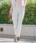 J.PRESS LADIES S 【洗える】セルロースリネンストレッチ テーパード パンツ