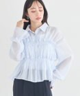 earth music&ecology シャーリングストライプシャツ