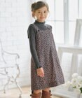 組曲 KIDS 【110-140㎝】モノトーンフラワーコーデュロイ ワンピース