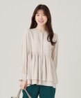 ANY SIS S 【洗える】かさねシャーリング ブラウス