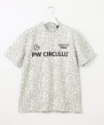 PW CIRCULUS 【MEN】【ストレッチ】アニマルプリント ロゴ モックネック シャツ