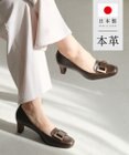 Pointer 日本製 本革バックルパンプス