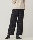 J.PRESS LADIES 【洗える】チェルビックチェック セミワイド パンツ