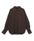 uncrave ウォッシャブルウールライクツイル ドルマンシャツ