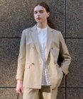 J.PRESS LADIES L 【人気素材・セットアップ対応】セルロースリネンストレッチ ダブル ジャケット