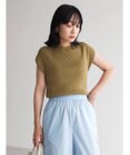 Green Parks ・Ｐｅｔｉｔ　Ｆｌｅｕｒ　フレンチスリーブリブニット