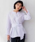 23区 L CANCLINI スキッパーベルト付き ブラウス