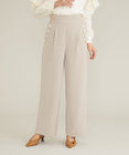 Feroux 【古畑星夏さん着用】パールポイントハイウエストセミワイド パンツ