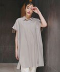 Tiaclasse 【洗える】フレンチスリーブリネンチュニックシャツ