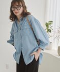WEGO 【ANGIE VINTAGE】シアーデニムレギュラーカラーシャツ