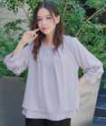 Tiaclasse 【新色追加・洗える】つまみタック袖レイヤードブラウス