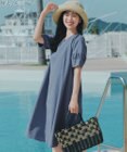 【選べる着丈・新色追加】ギャザーランタンスリーブワンピース