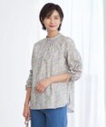 J.PRESS LADIES 【洗える】 LIBERTY Honeydew/Kate&Mil スタンドカラー ブラウス