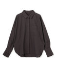 uncrave ウォッシャブルウールライクツイル ドルマンシャツ