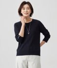 J.PRESS LADIES L 【洗える】Cotton Acetate ストライプ ニット プルオーバー