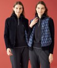 23区GOLF 【WOMEN】ストレッチモール リバーシブル ベスト 1着で2着分のお得感 温度調節に◎