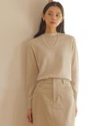 J.PRESS LADIES 【洗える】SOFT TOUCH WOOL 立ち襟 ニット