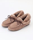 ANY SIS リボンフェイクファー モカシン