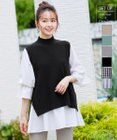 Tiaclasse L 【洗える】着回し自在のニットベスト＆フレア袖チュニックセット