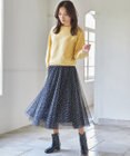 ANY L 【ウエストゴム】チュールフレアースカート