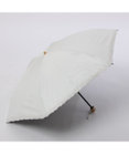 UNBILLION カシュネ cachenez /【晴雨兼用　日傘　UVカット率・遮光率100％生地使用 】PU超軽量プチフラワー刺繍カーボンミニ折りたたみ傘