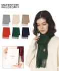 MOONBAT 【WEB限定】MACKINTOSH PHILOSOPHY バッキンガムベア付きウール100%無地マフラー (パッケージ付き)