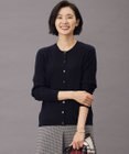 J.PRESS LADIES 【洗える】KNIT BASIC クルーネック カーディガン