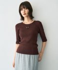 YECCA VECCA 5分袖リブニット