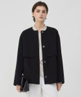 ICB L 【先行予約】WoolRever ノーカラーショートコート