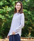 J.PRESS LADIES 【洗える】KATE パネルボーダー ボートネック ニット