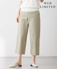 J.PRESS LADIES 【WEB限定カラーあり・セットアップ対応・洗える・撥水・防汚】コットンFITTYシャーク ワイド アンクル パンツ
