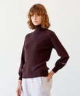 23区GOLF 袖コンシャスで華やかさを添えて◎【23Fondation/WOMEN】タートルネック カラーニット