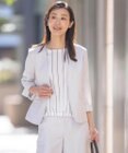 J.PRESS LADIES S 【セットアップ対応・洗える・UVケア・速乾】 OXIJEWELストレッチ ノーカラー ジャケット