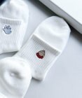 WEGO アニマル刺繍アンクル底パイルソックス