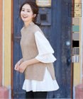 Tiaclasse L 【洗える】着回し自在のニットベスト＆フレア袖チュニックセット