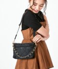 LeSportsac CHAIN COSMETIC CLUTCH/ブラックチェーンキルト