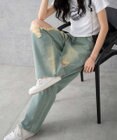 WEGO ヴィンテージウォッシュダメージデニムパンツ