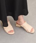 INTER-CHAUSSURES 【ANGEL ALARCON】ローヒールラフィアサンダル